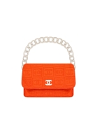 Оранжевая сумка Chanel Terry Cloth Sport Line Flap