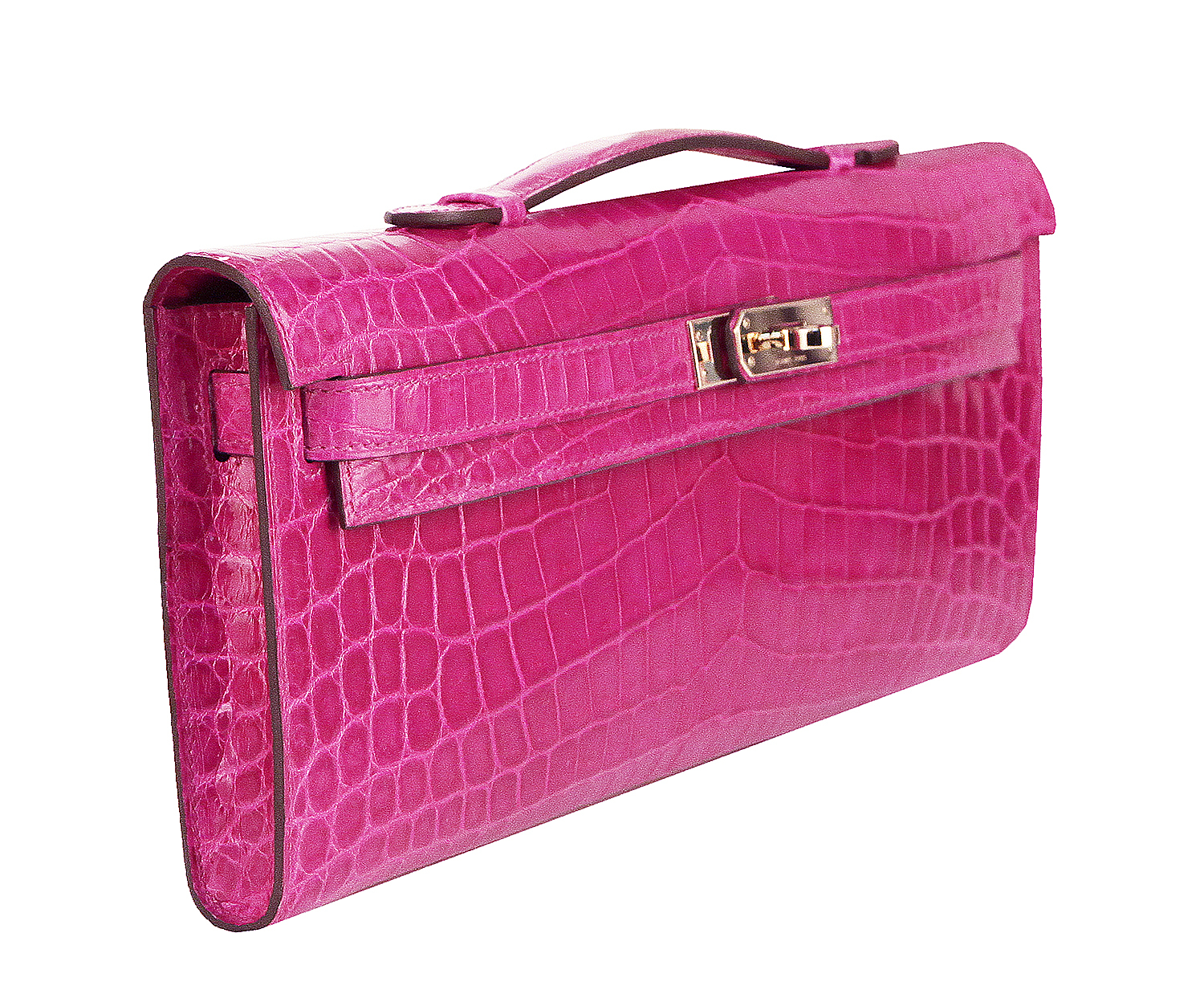 Клатч Hermès Kelly 30 Cut Rose Scheherazade Niloticus