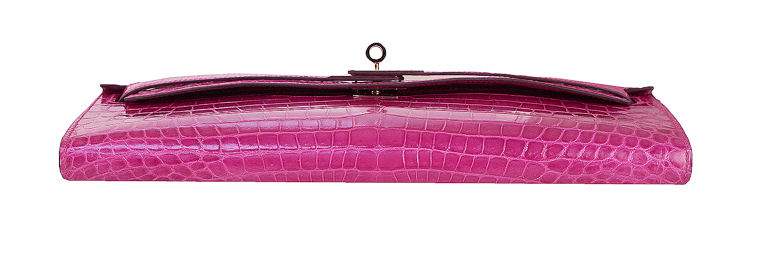 Клатч Hermès Kelly 30 Cut Rose Scheherazade Niloticus