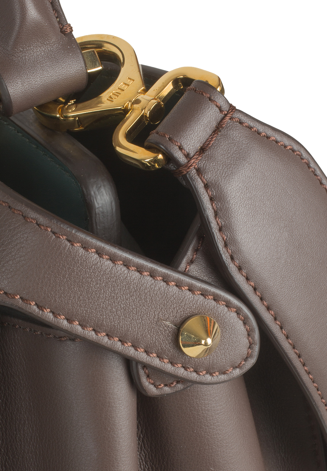 Коричневая сумка Fendi Peekaboo