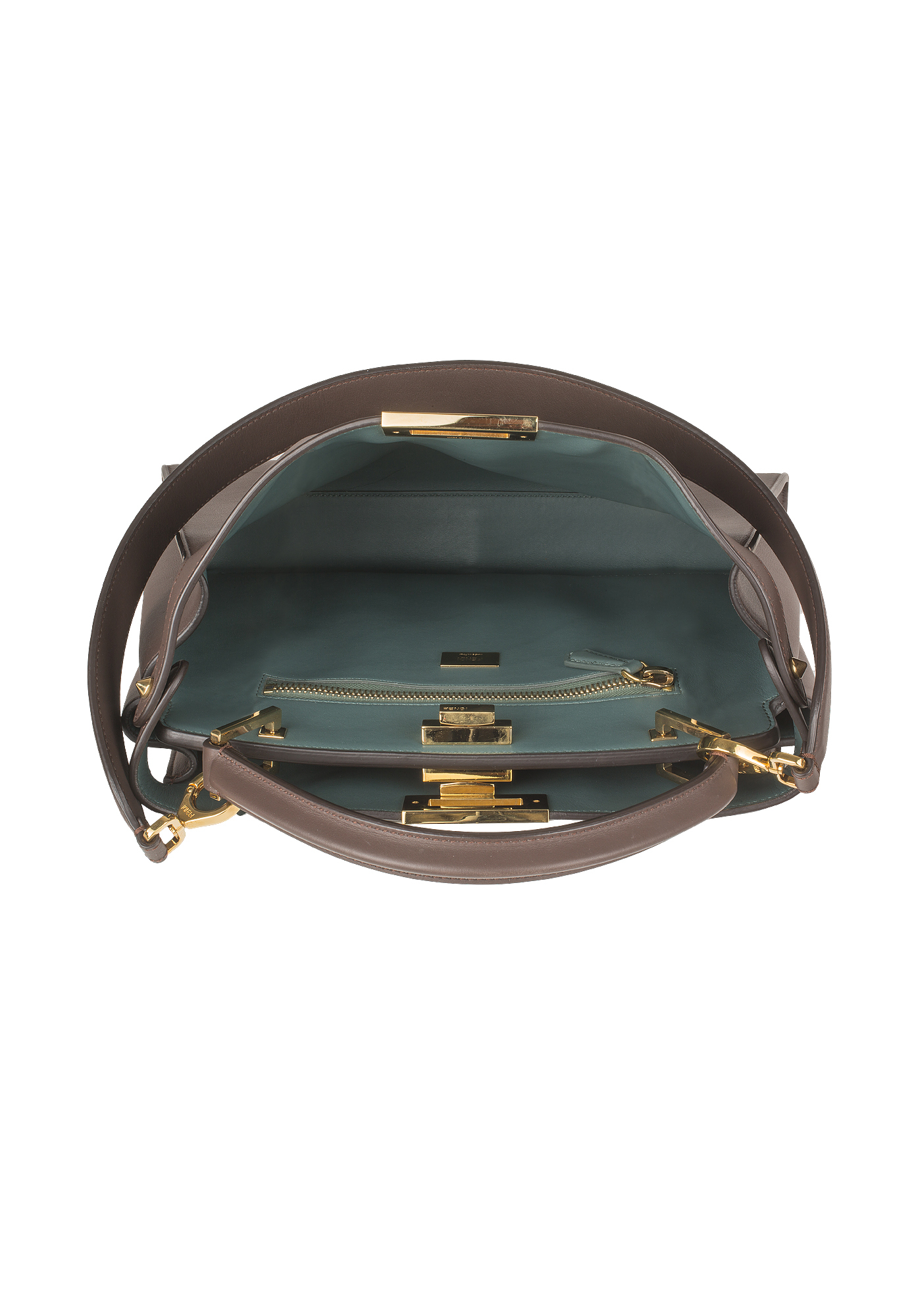 Коричневая сумка Fendi Peekaboo