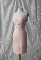 Розовое корсетное платье Galliano 