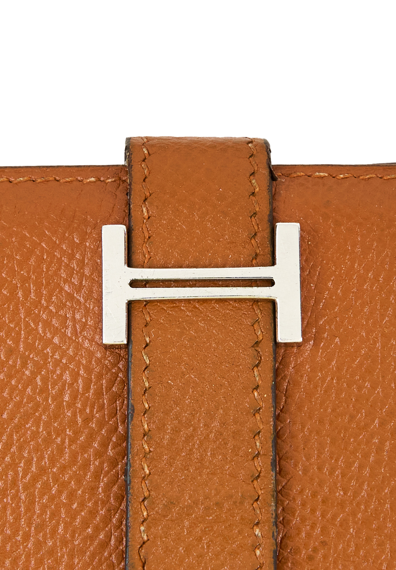 Портмоне Hermès Bearn Orange в коже Epsom
