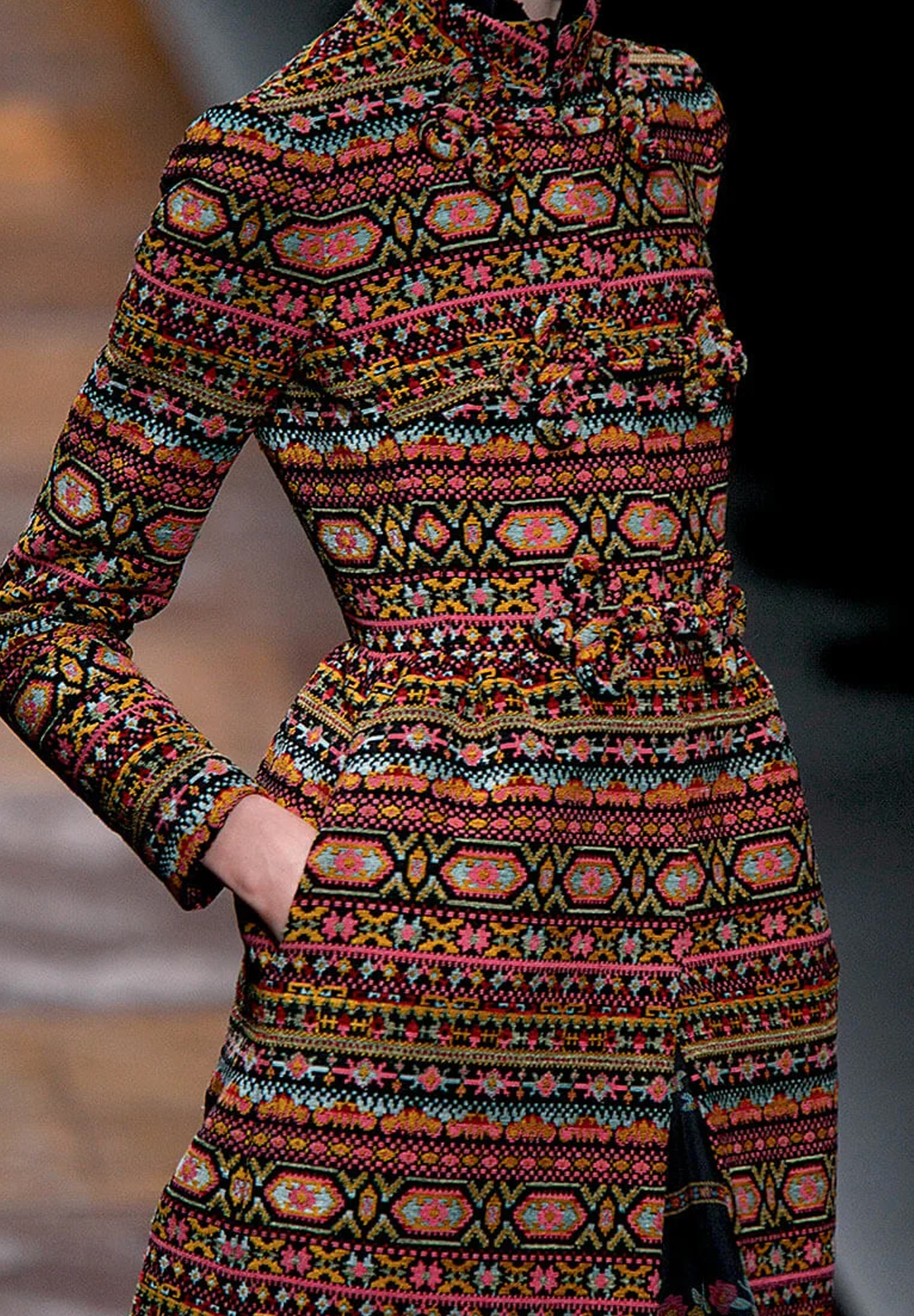 Разноцветное пальто Valentino