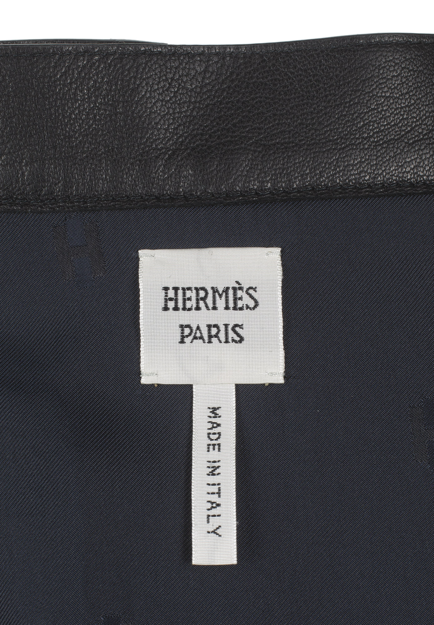 Чёрная кожаная юбка Hermès