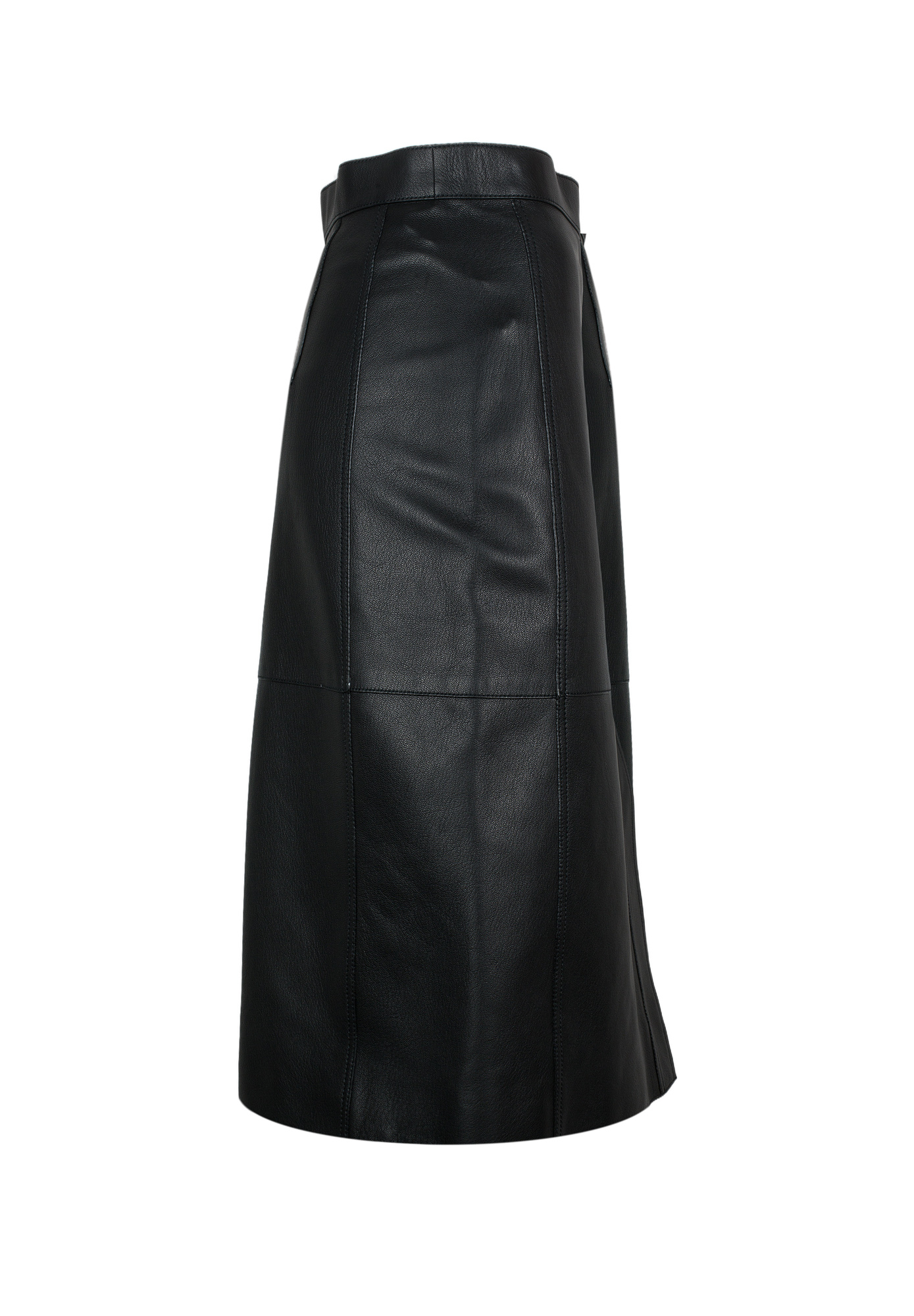Чёрная кожаная юбка Hermès