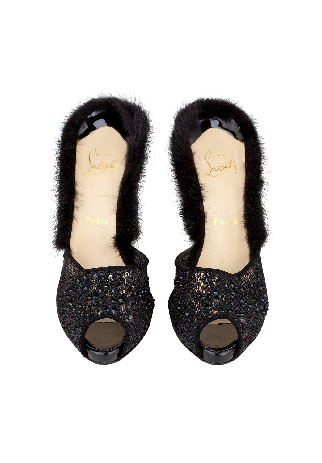 Черные босоножки Christian Louboutin