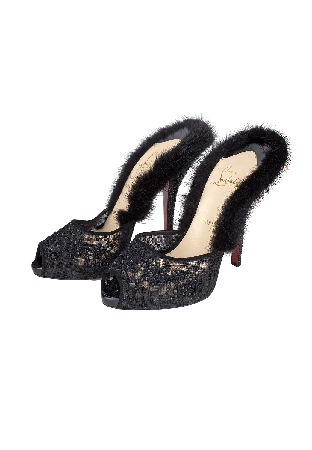 Черные босоножки Christian Louboutin