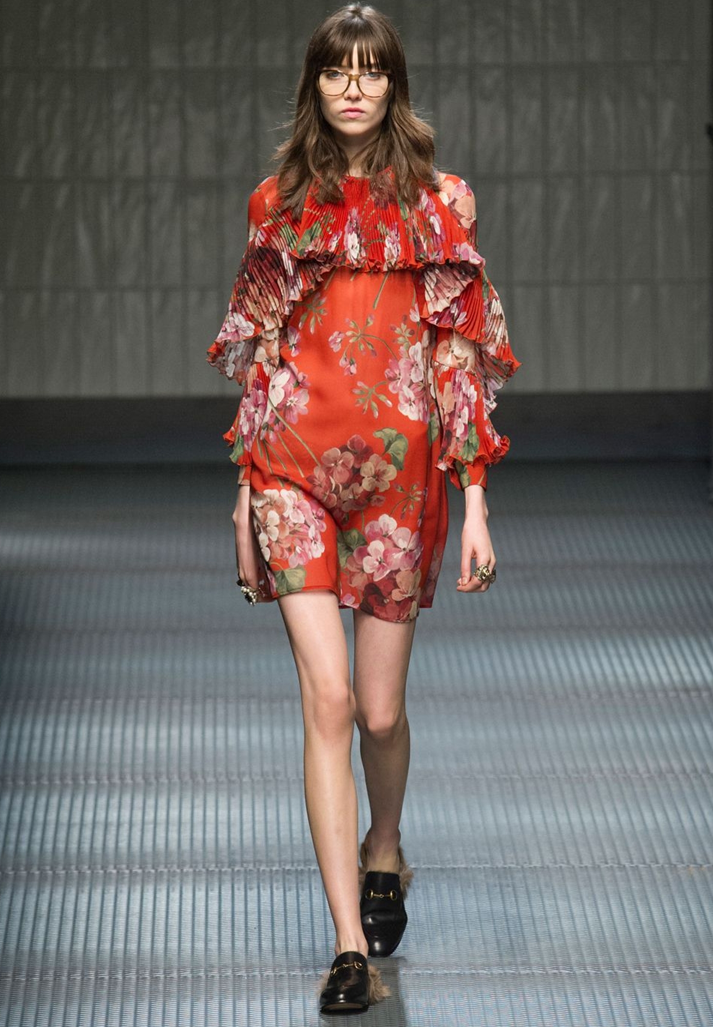 Мюли Gucci Princetown с мехом