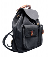 Черный замшевый рюкзак Gucci Bamboo