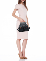 Черный замшевый рюкзак Gucci Bamboo