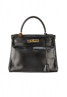 Сумка Hermès Kelly 28 Noir Box Retourne