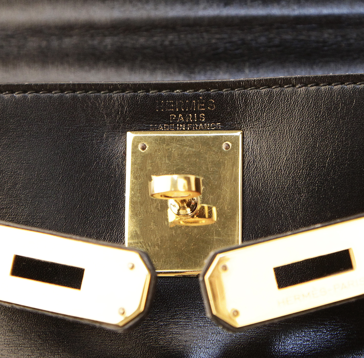 Сумка Hermès Kelly 28 Noir Box Retourne