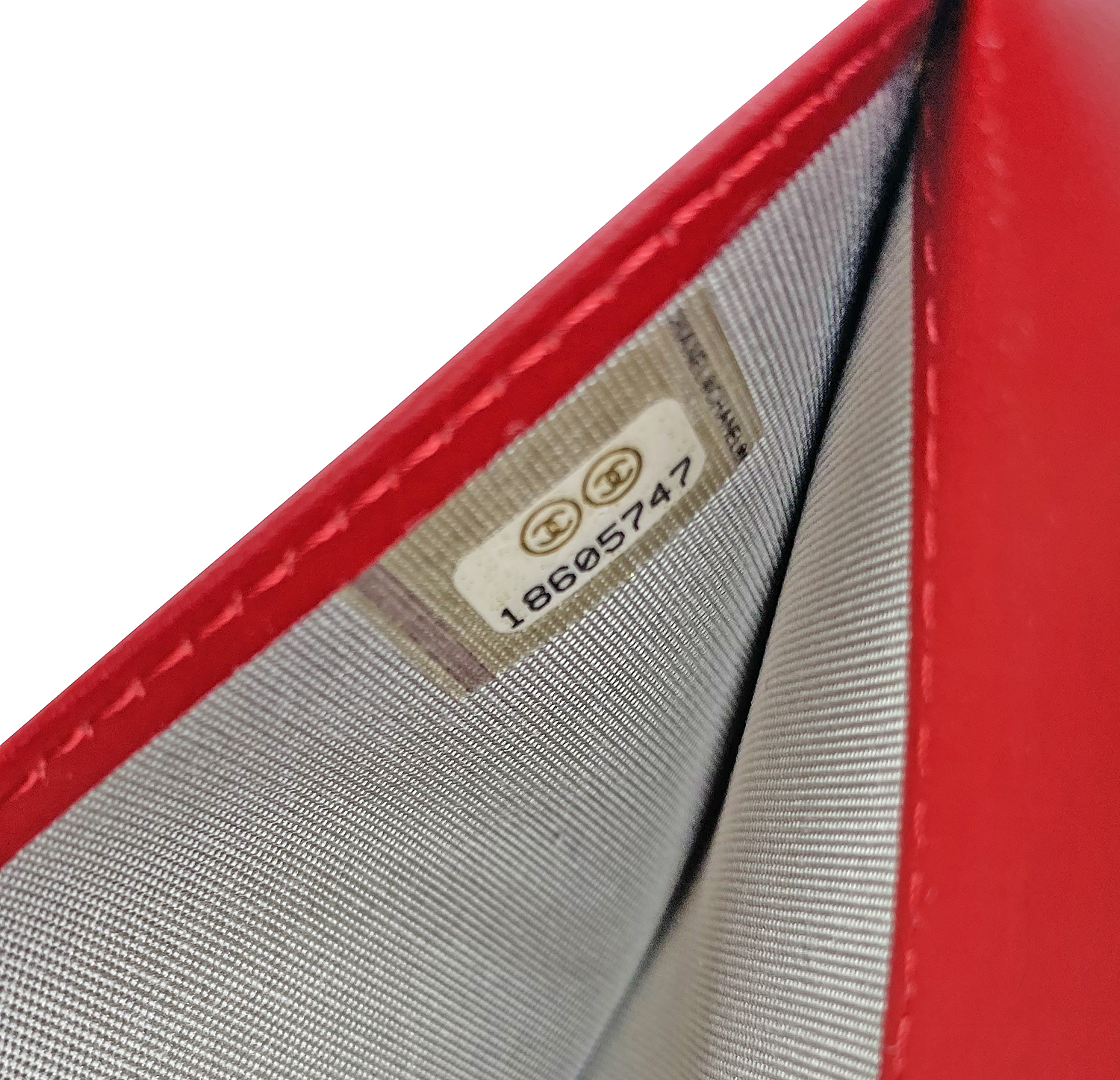 Стеганый красный кошелек Chanel