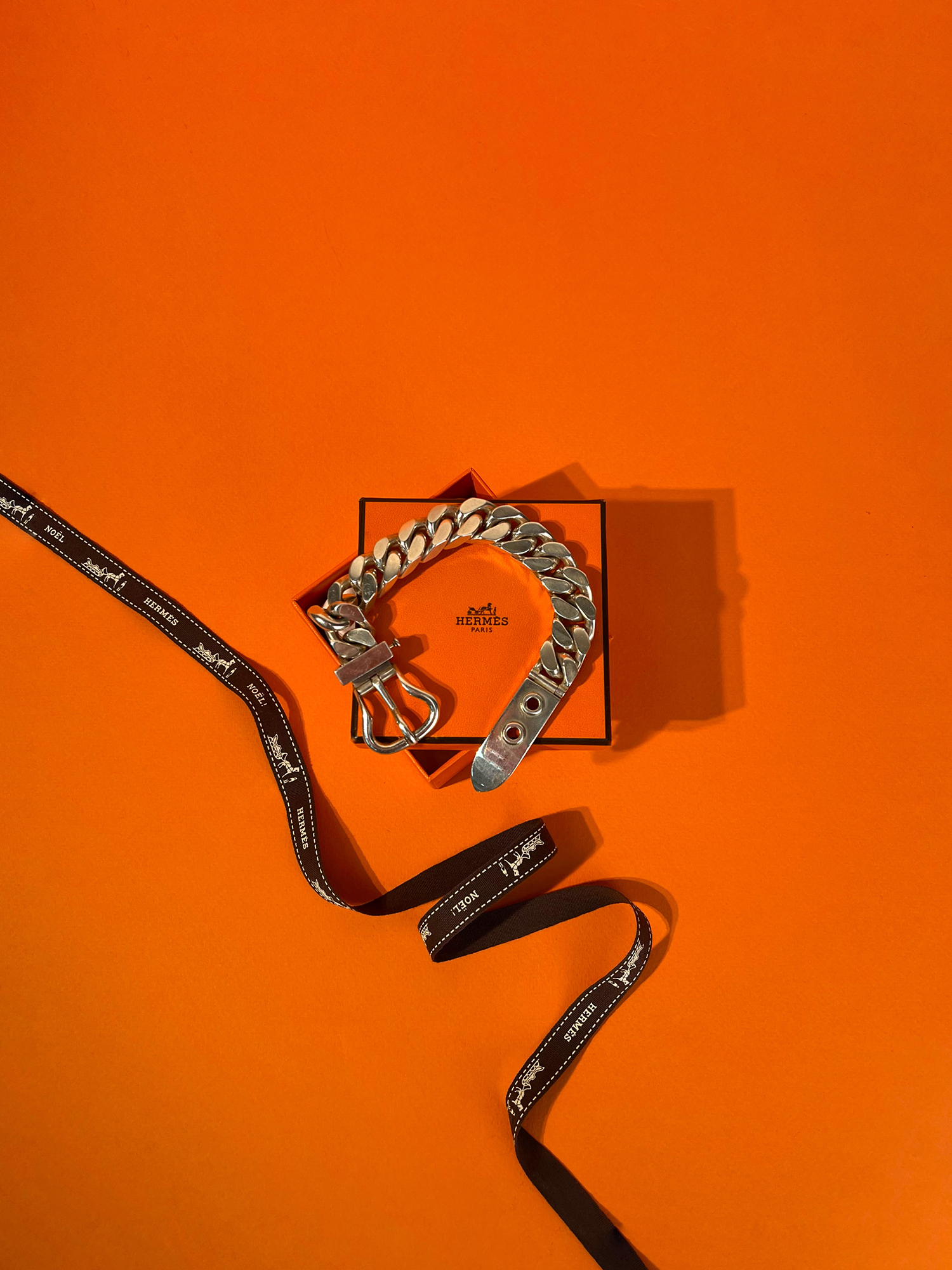 Серебряный браслет Hermès