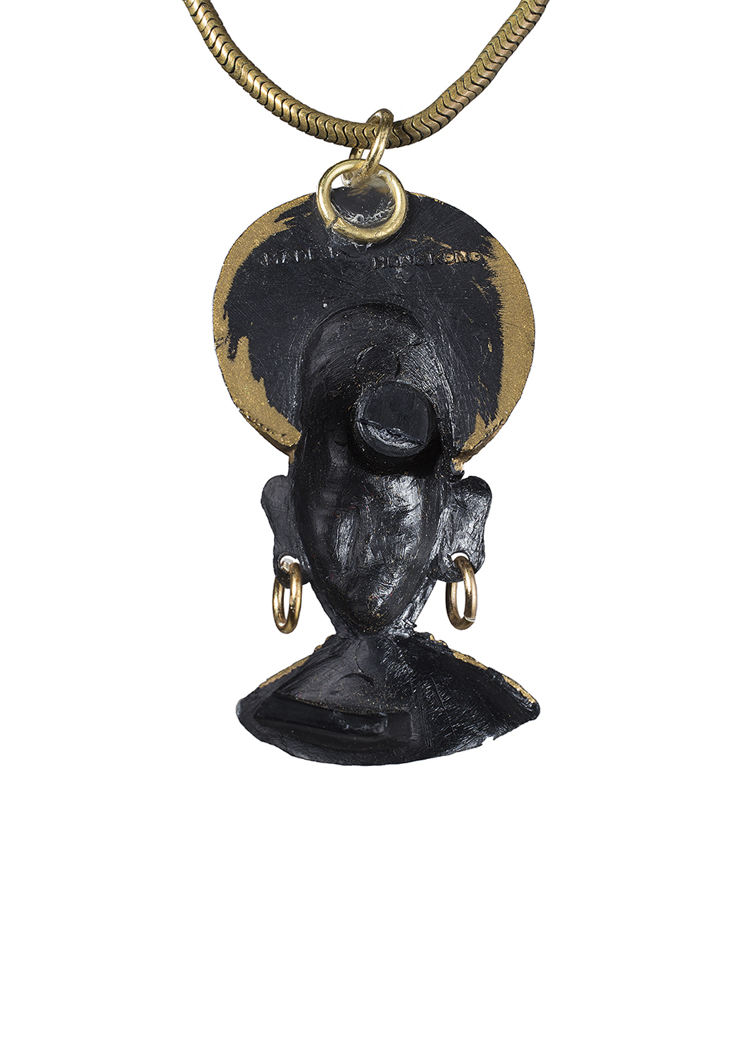 Винтажное колье с бюстом женщины