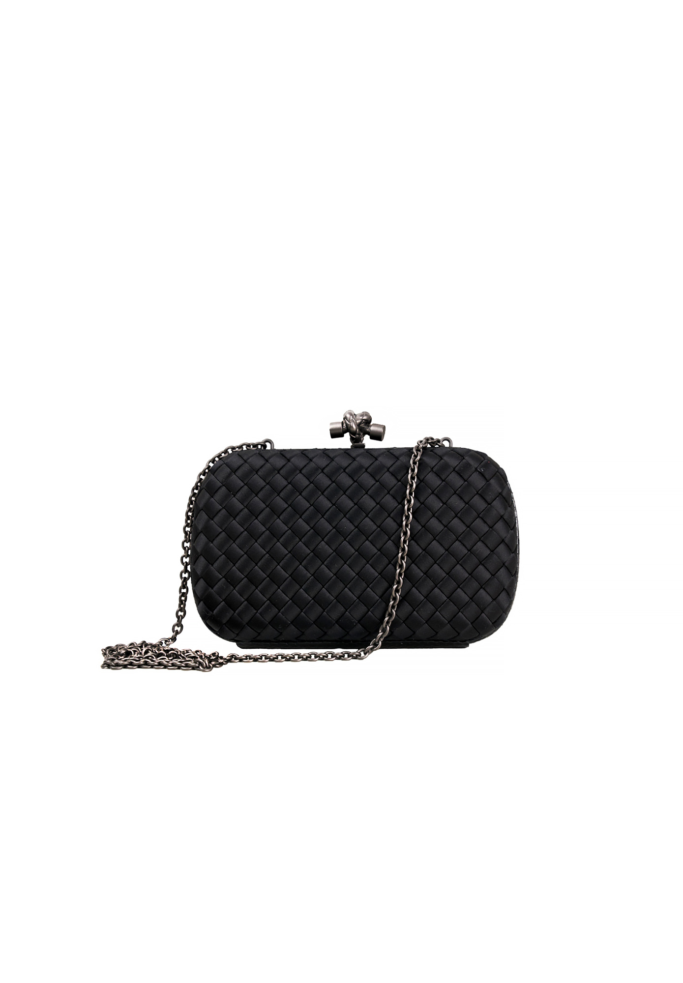 Черный клатч Bottega Veneta Knot
