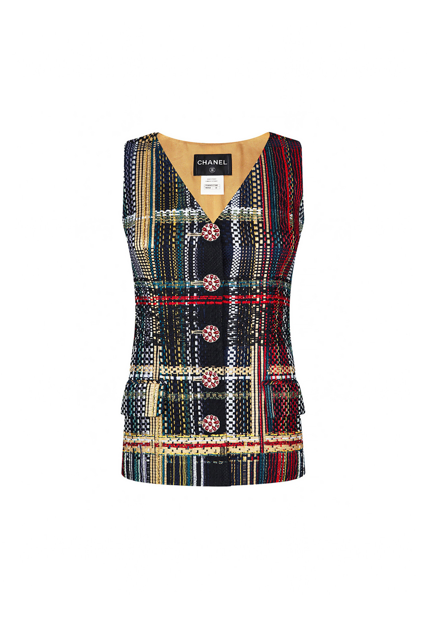Жилет Chanel Paris-Dubai в клетку