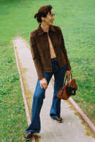 Коричневый замшевый жакет Dolce&Gabbana