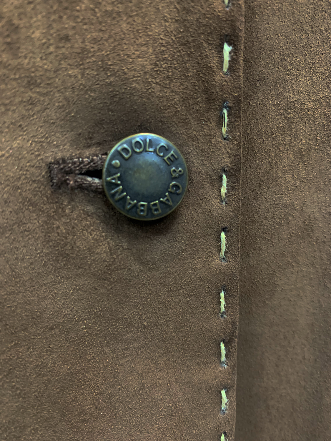 Коричневый замшевый жакет Dolce&Gabbana