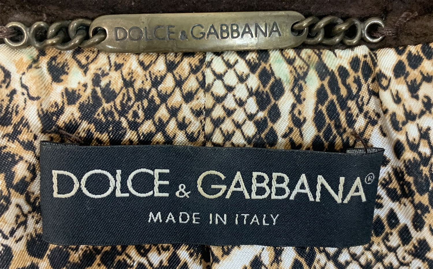Коричневый замшевый жакет Dolce&Gabbana