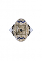 Антикварное кольцо-часы