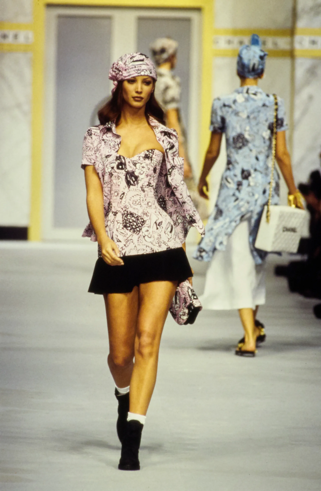 Темно-синий корсет Chanel