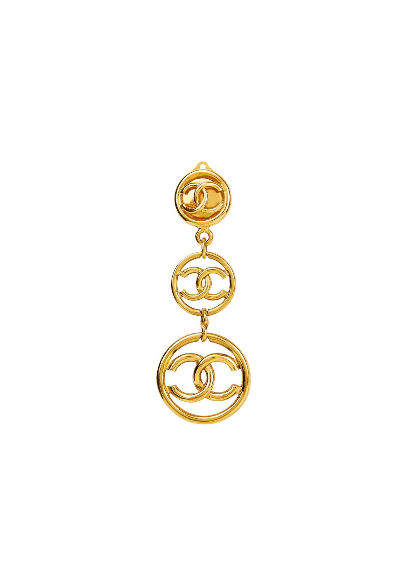Винтажные клипсы-подвески Chanel с логотипами