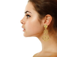 Винтажные клипсы-подвески Chanel с логотипами
