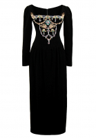 Бархатное платье Oscar de la Renta