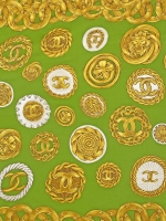 Зеленый шелковый платок Chanel