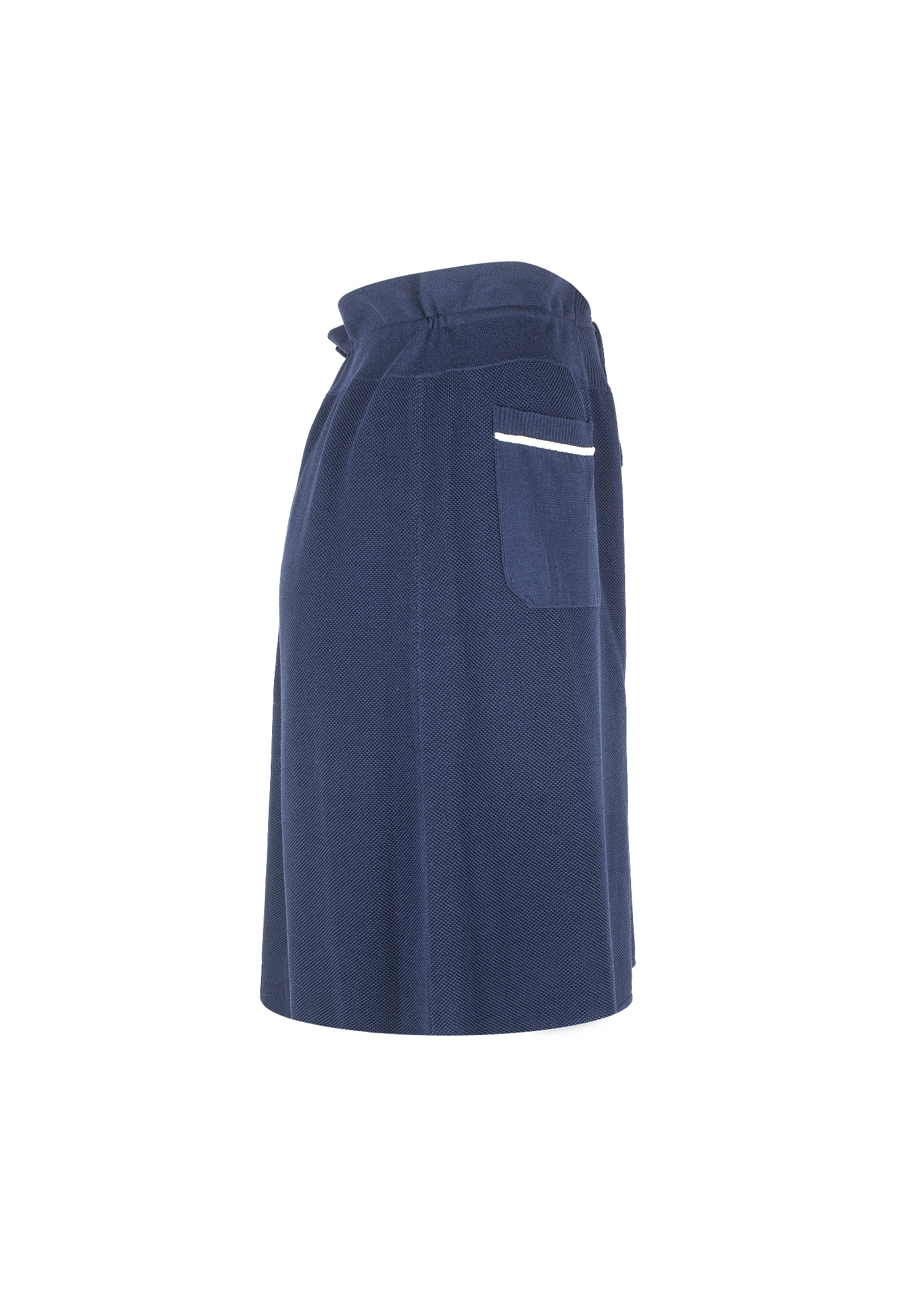 Темно-синяя юбка Chanel с логотипом