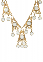 Золотистое колье с прозрачными кристаллами