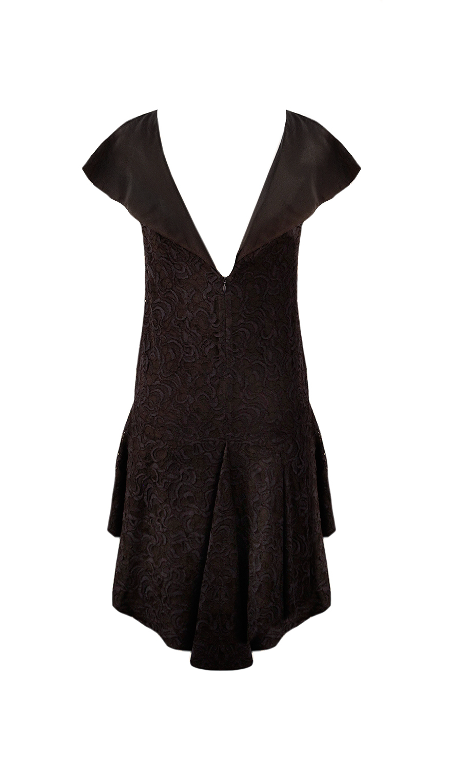 Черное кружевное платье Christian Dior