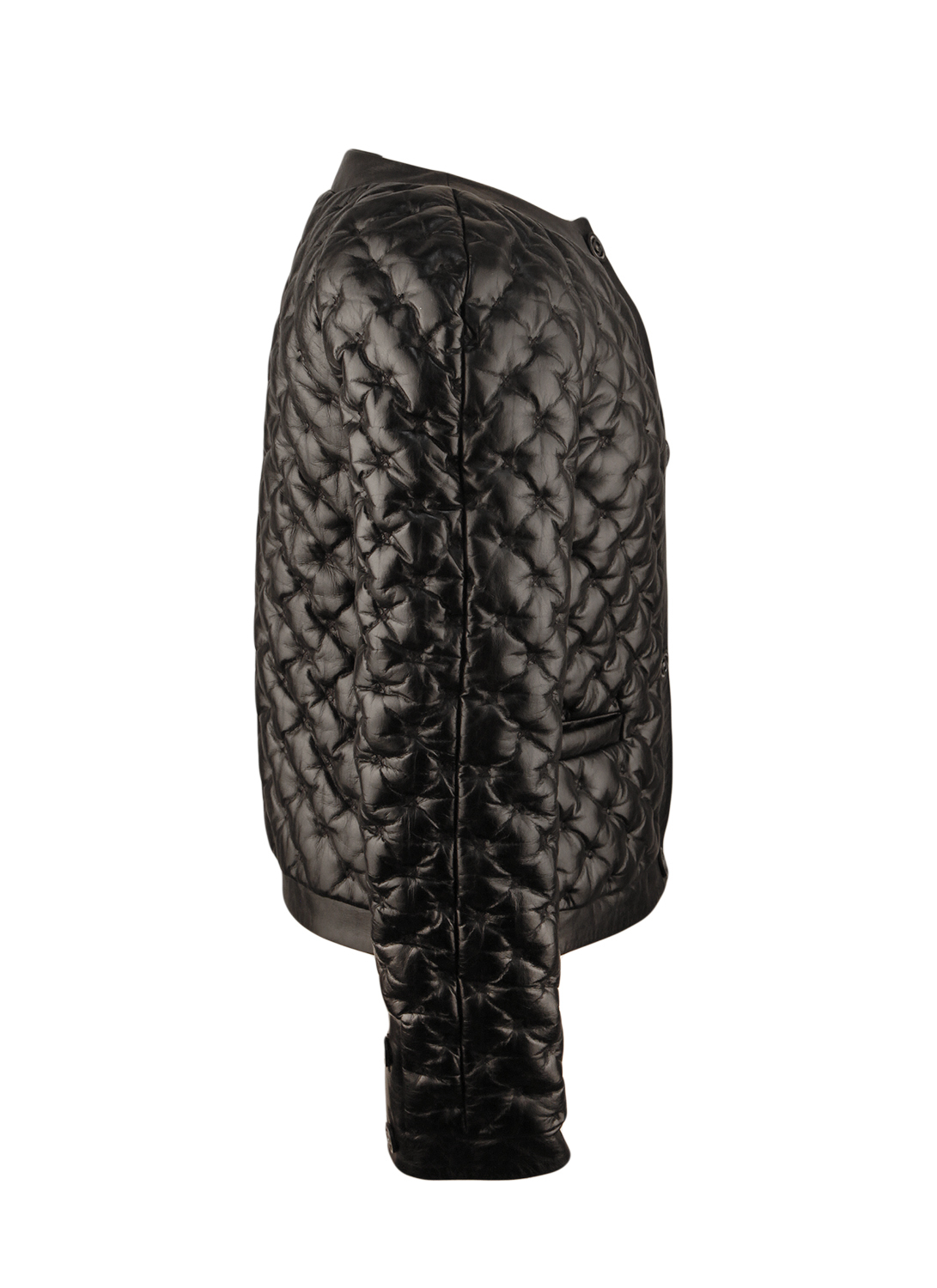 Кожаный стеганый жакет Chanel