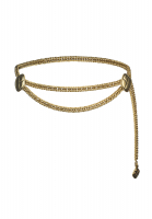 Золотистый пояс-цепь Chanel с ромбами