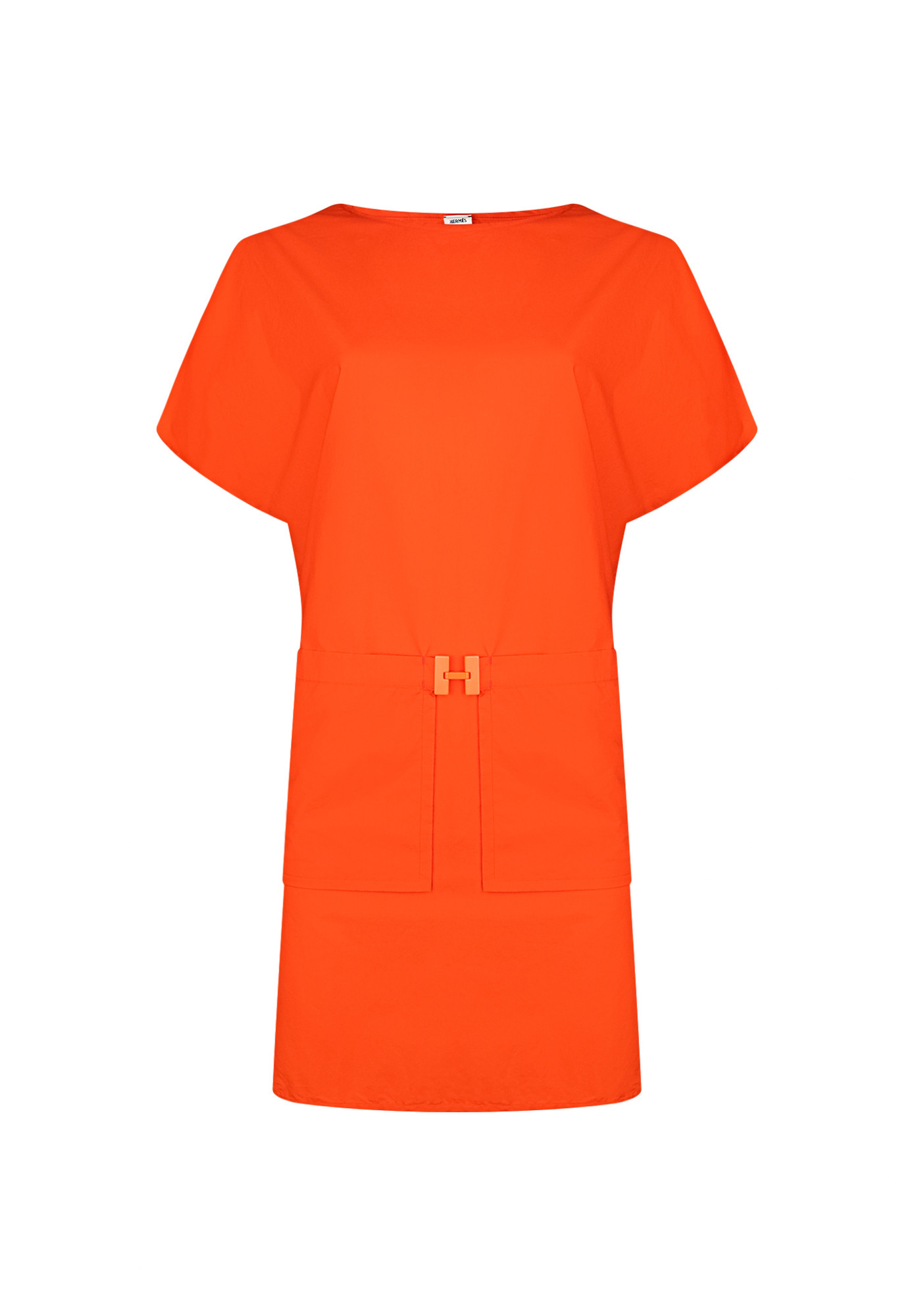Оранжевое платье Hermès