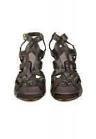 Коричневые плетеные сандали Tom Ford