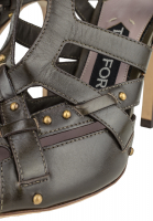 Коричневые плетеные сандали Tom Ford