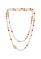 Колье Chanel с жемчугом и логотипами