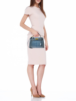 Сумка Hermès Kelly 32 в крокодиловой коже Blue Jean