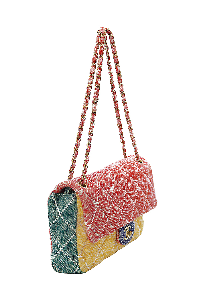 Разноцветная твидовая сумка Chanel