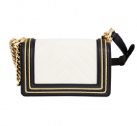 Бело-синяя сумка Chanel Small Boy