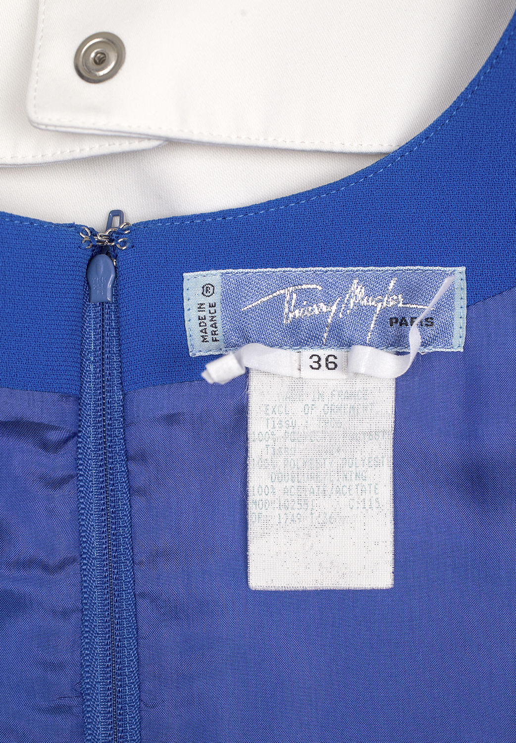 Синее платье Thierry Mugler