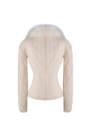 Шерстяной жакет Christian Dior с меховым воротником