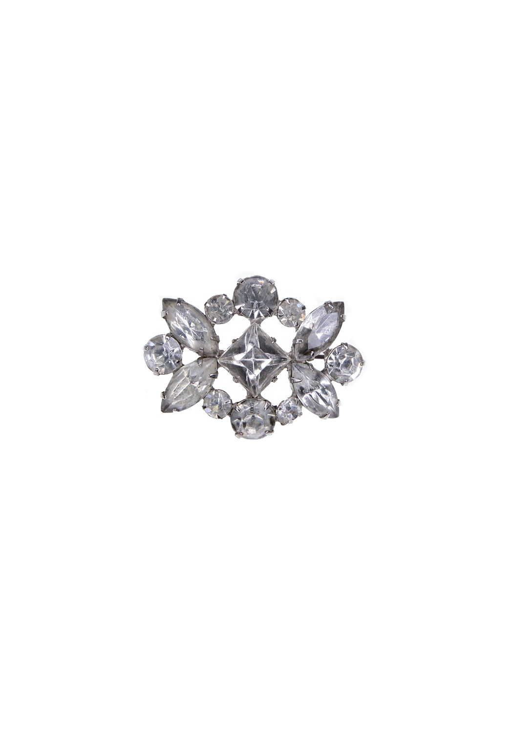 Брошь-ромб с кристаллами