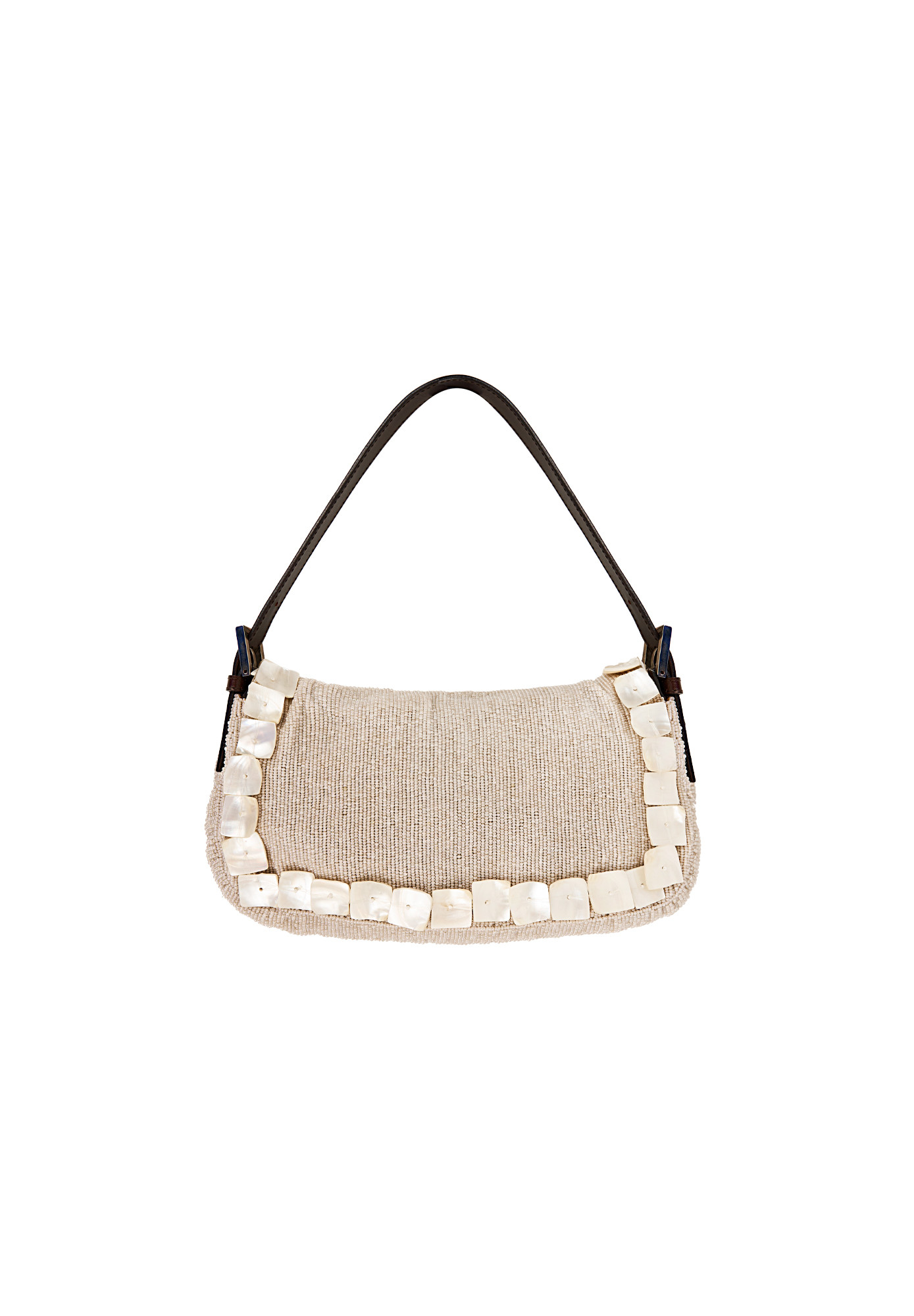 Бисерная сумка Fendi Baguette с перламутром 
