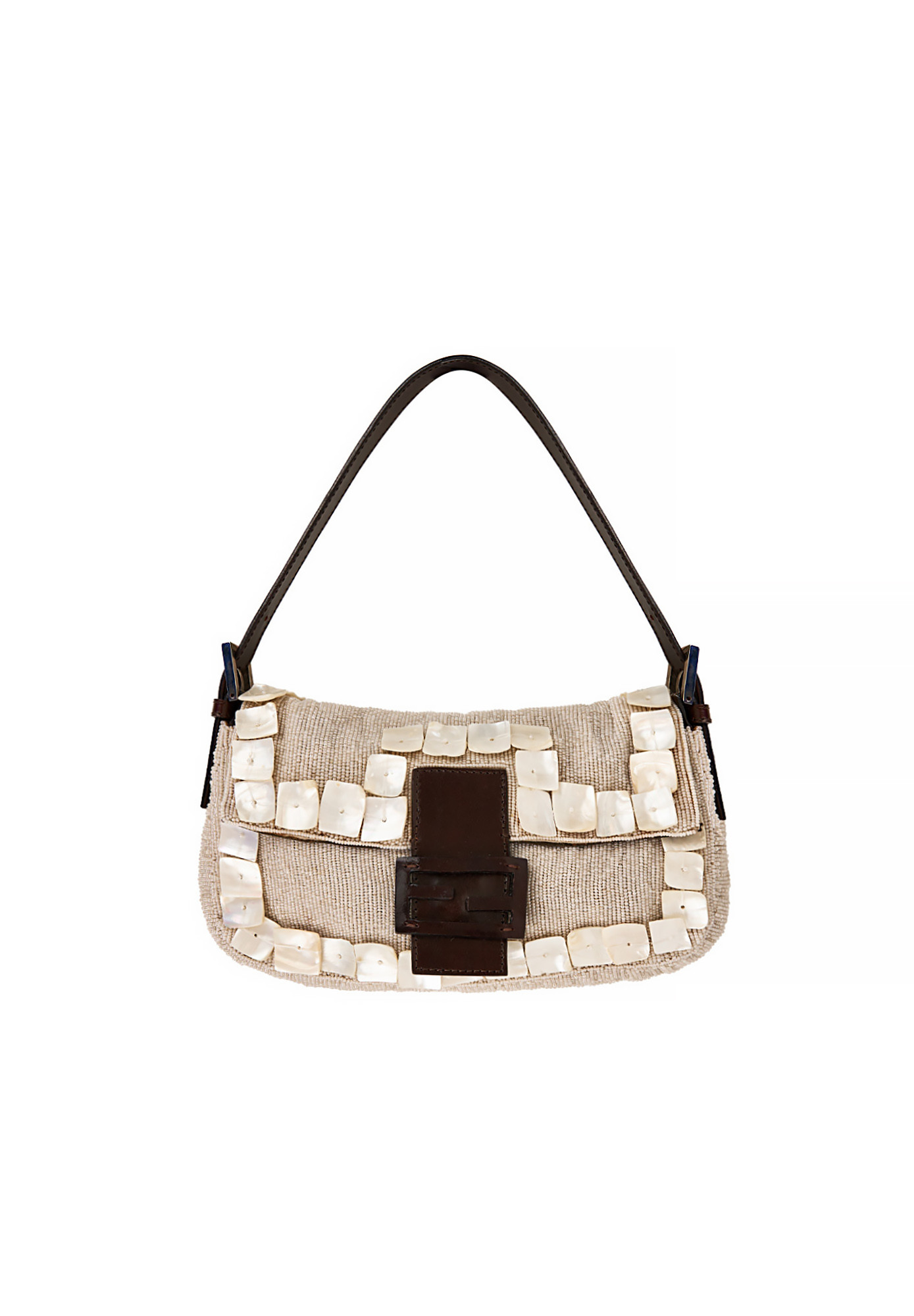 Бисерная сумка Fendi Baguette с перламутром 