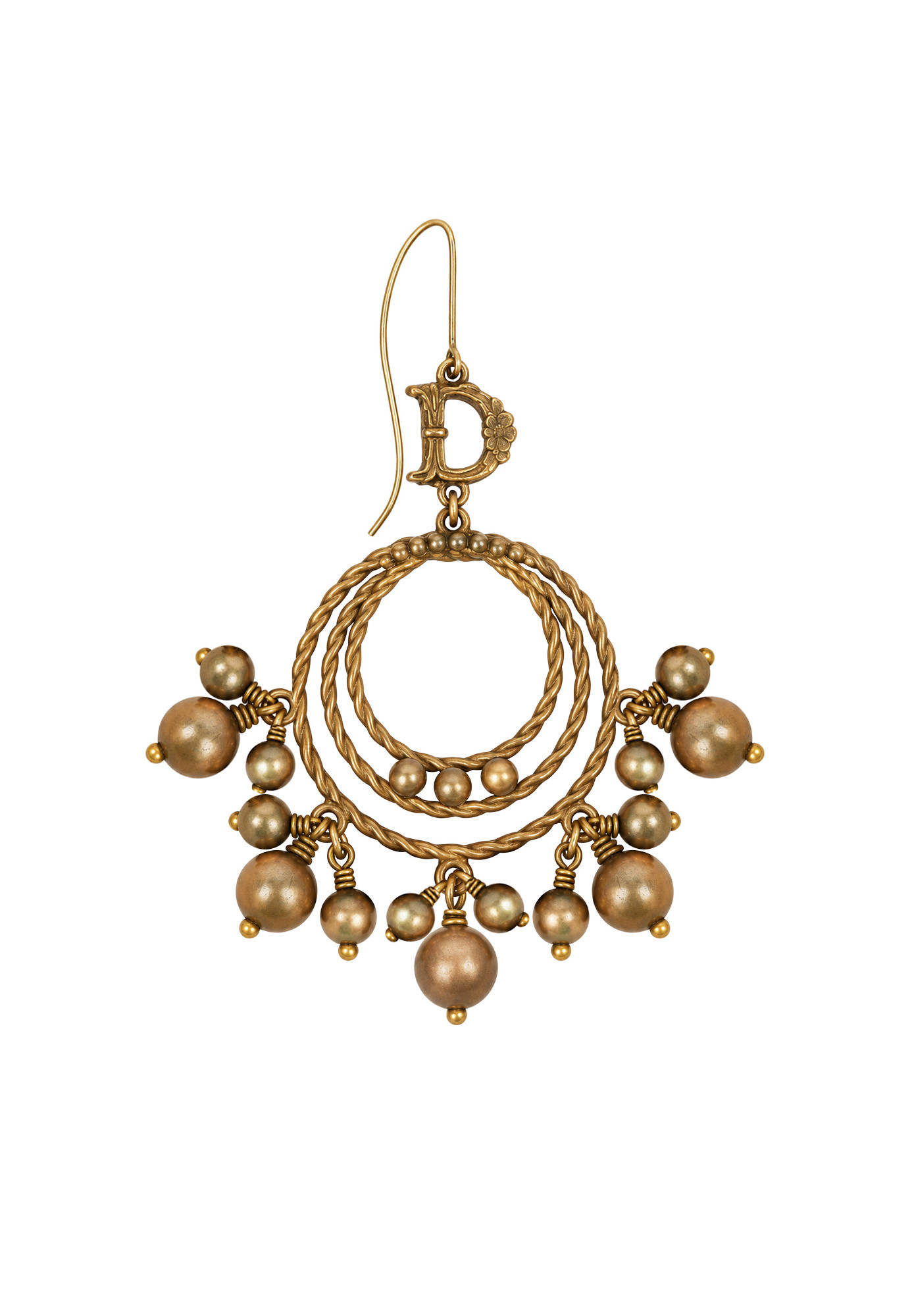 Серьги Christian Dior с подвесками и логотипом