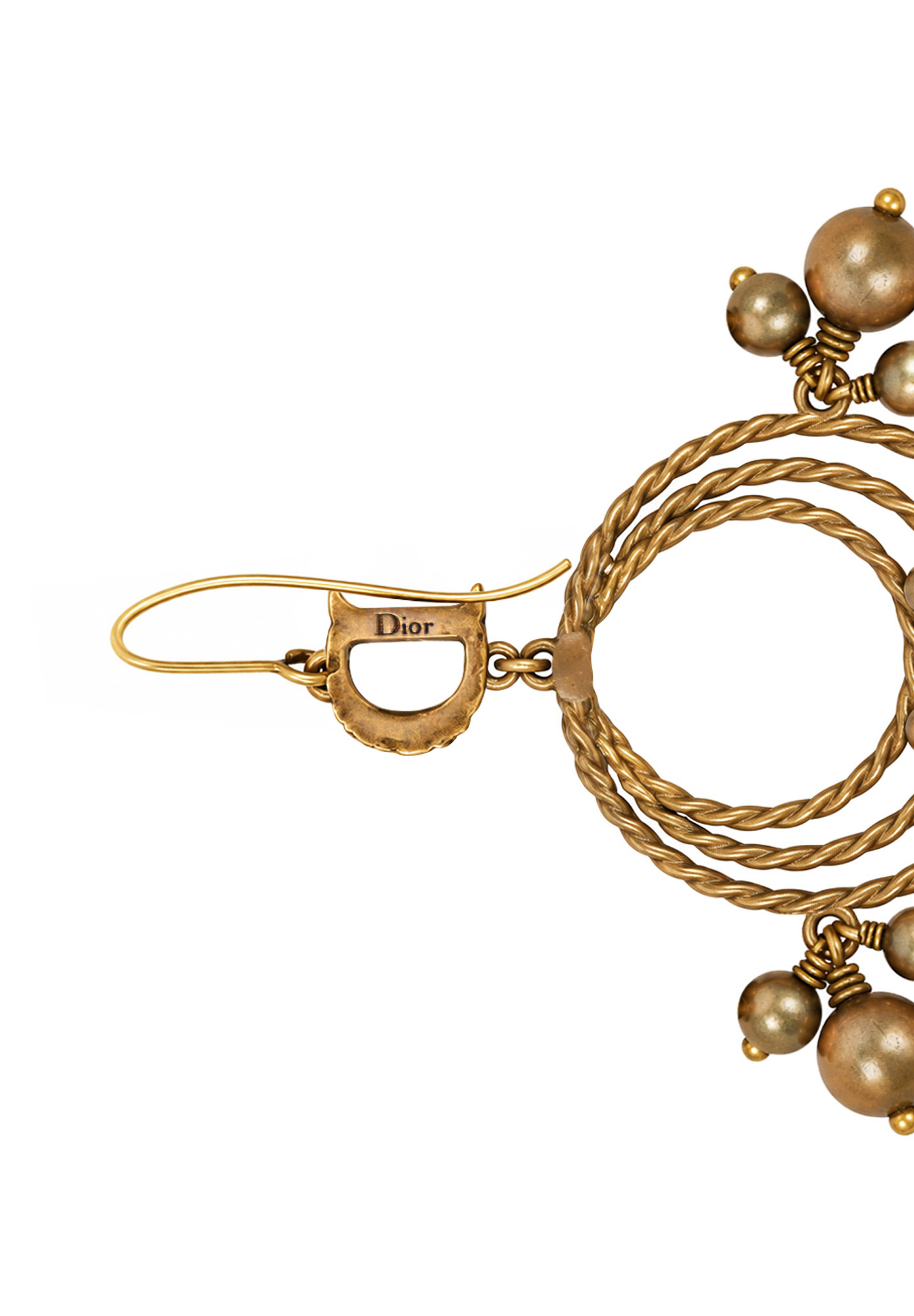 Серьги Christian Dior с подвесками и логотипом